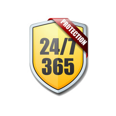 24/7 Shield sign