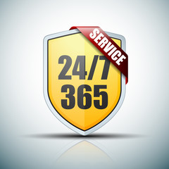 24/7 Shield sign