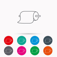 Fototapeta premium Paper towels icon. Kitchen hygiene sign.