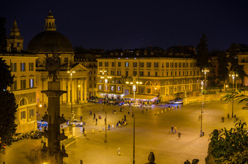 Night architecture and landscapes of Rome, Italy