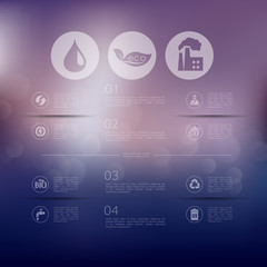Naklejka premium ecology infographic with unfocused background