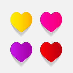 realistic design element: heart