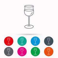 Wineglass icon. Goblet sign.