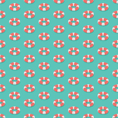 Lifebuoy Seamless Pattern.