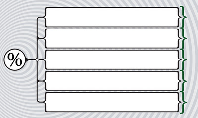 Vector square brackets for your text and percent symbol