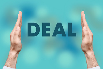 Businessmen from both hands 