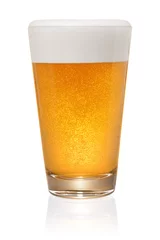 Rolgordijnen Glass of beer on white © Kuzmick