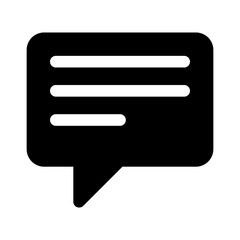 Customer feedback chat or discussion chat flat icon for apps and websites 