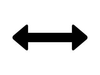 Move left and right or back and forth arrow flat icon for apps and websites