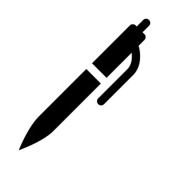 Signing pen or writers pen flat icon for apps and websites