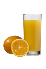 orange juice and slice orange