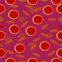 Vector illustration background of overlapping circles and ovals.