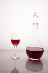 wine glass and pitchers