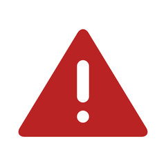 Red Alert warning or notification alert flat icon for apps and websites - obrazy, fototapety, plakaty