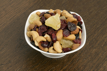 dried nuts and fruits