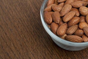 almonds on bowl