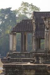 Angkor Wat temple Details with morning light, Cambodia