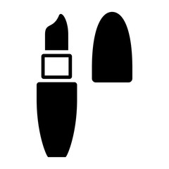 lipstick lipgloss make up black simple icon