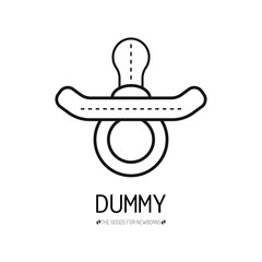 Children dummy. Flat icon. Subject for newborn. Motherhood. Baby things.