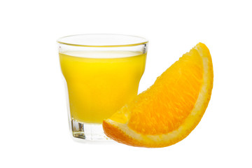 orange juice and orange slice