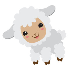 Obraz premium Cute sheep vector illustration 
