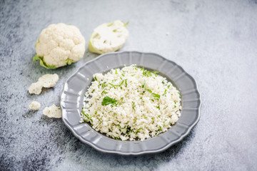 Cauliflower couscous, alternative food