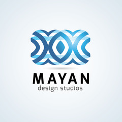 Mayan logo template. hotel logo. vector logo template.