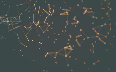 Abstract polygonal space low poly dark background