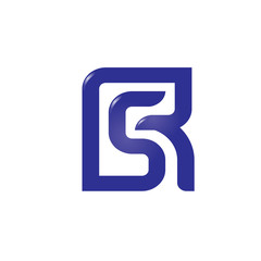 letter R and S , RS,SR,letter S, letter R logo