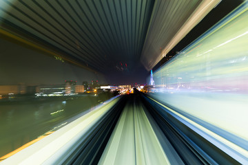 Fototapeta na wymiar Subway tunnel with Motion