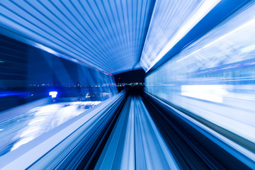 Movement of tunnel in blue