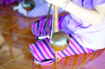 image of mahori or gamelan is a form of Thai classical ensemble which was traditionally played, Thailand.