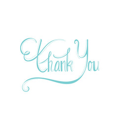 Thank you handwritten vector illustration, dark brush pen lettering isolated on white background