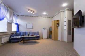 living room in light colors