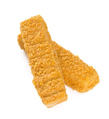 fish sticks isolated on white
