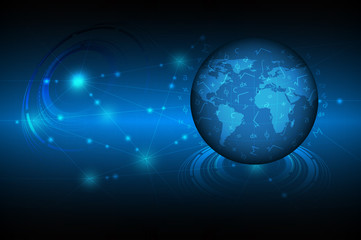 Abstract Technology Background with Globe