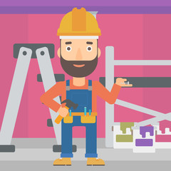 Cheerful repairer engineer.