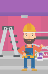 Cheerful repairer engineer.