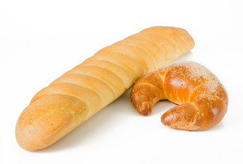 sweet baguette with croissant