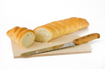 baguette with knife