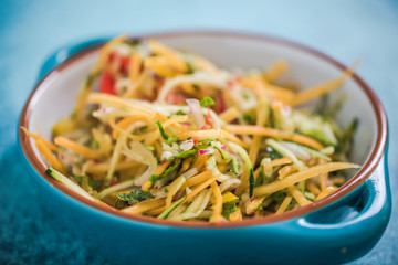 butternut salad, vibrant and healthy food