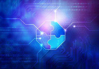 Circuit blue background