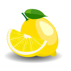 Fresh lemons vector illustration