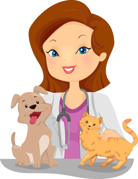 recommend clip art: Girl Vet Pets
