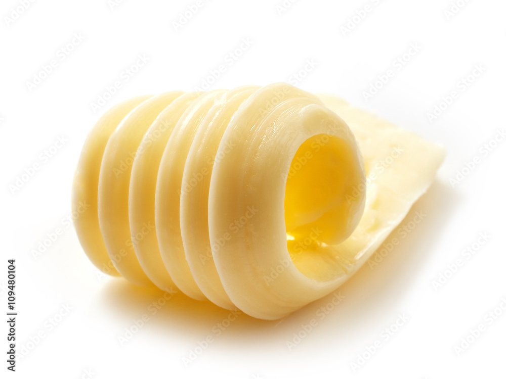 Sticker curl of butter