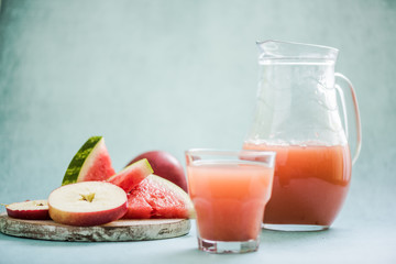 watermelon and apple cold pressed juice