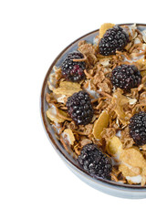 blueberries on a cereal