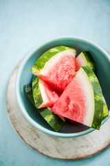 Fresh ripe sliced watermelon
