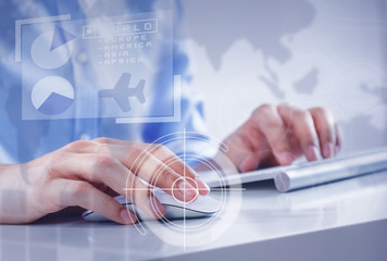 Man surfing the Internet 