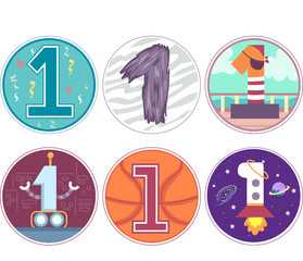 Number 1 Design Pattern 2 Birthday Boy